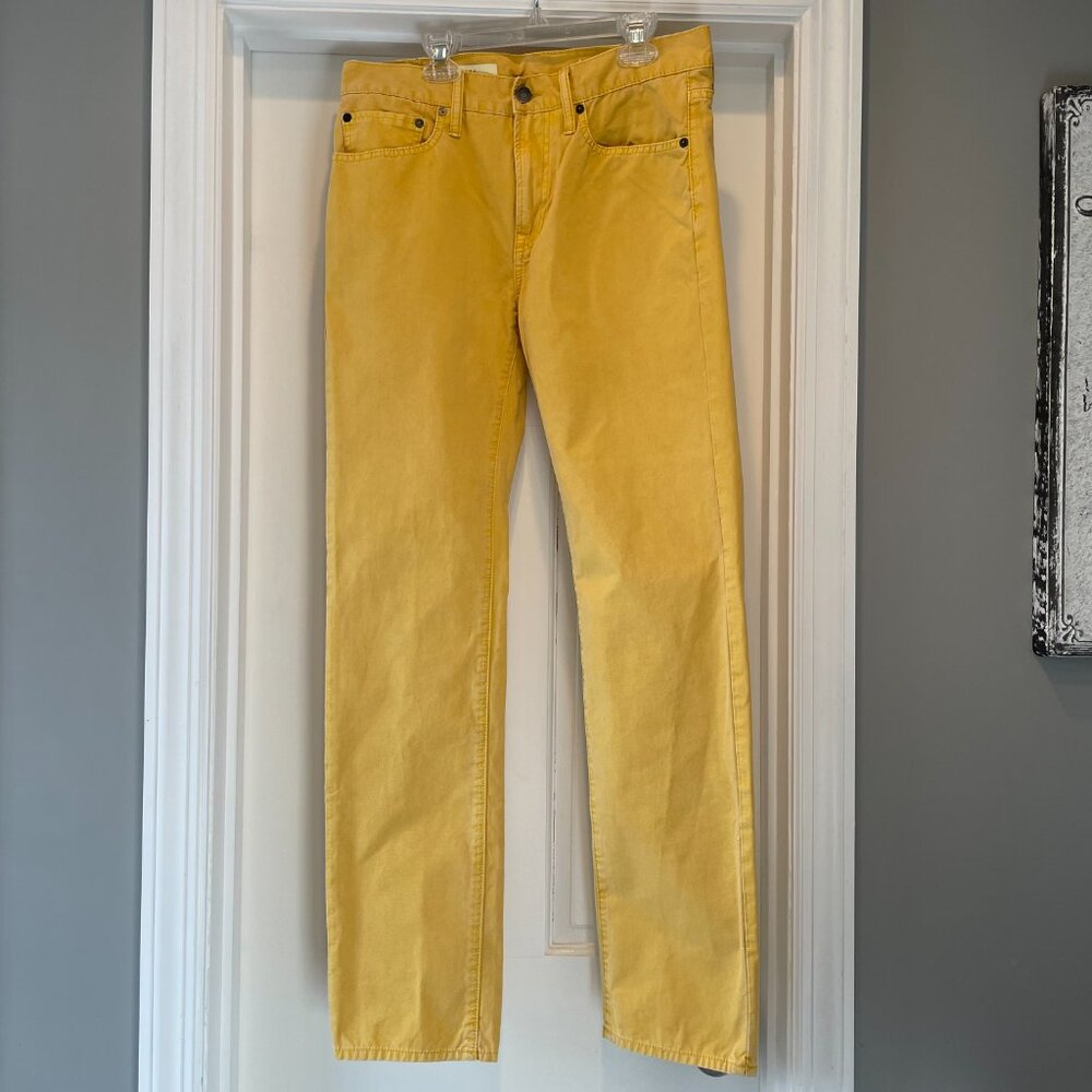 Gap 1969 100% Cotton Slim Fit Khaki Pants Yellow/Gold Size 30/32
